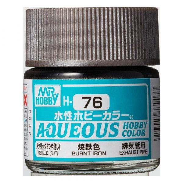 Mr Hobby Aqueous H76 Burnt Iron - BlackMike Models