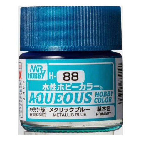 Mr Hobby H88 Metallic Blue gloss acrylic paint 10ml - BlackMike Models