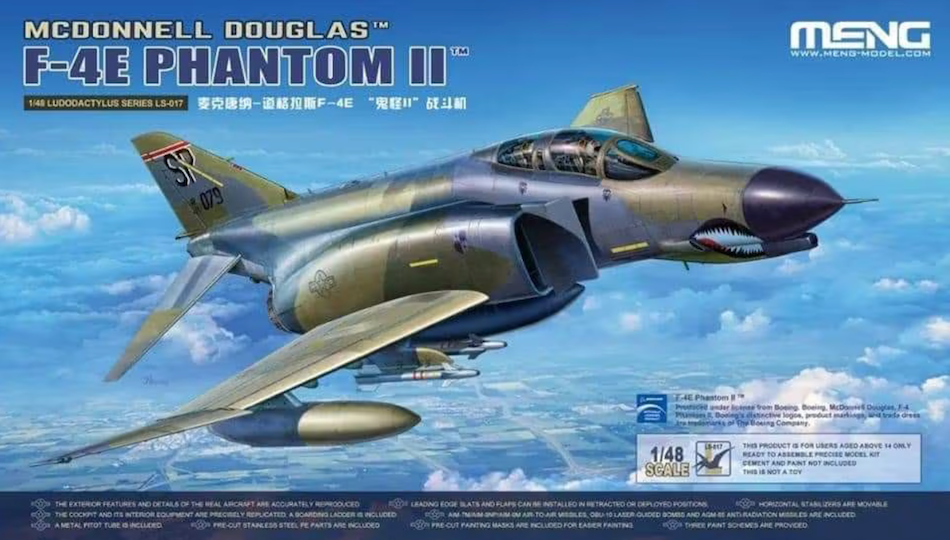 Meng LS-017 1/48 scale McDonnell Douglas F-4E Phantom II kit - BlackMike Models