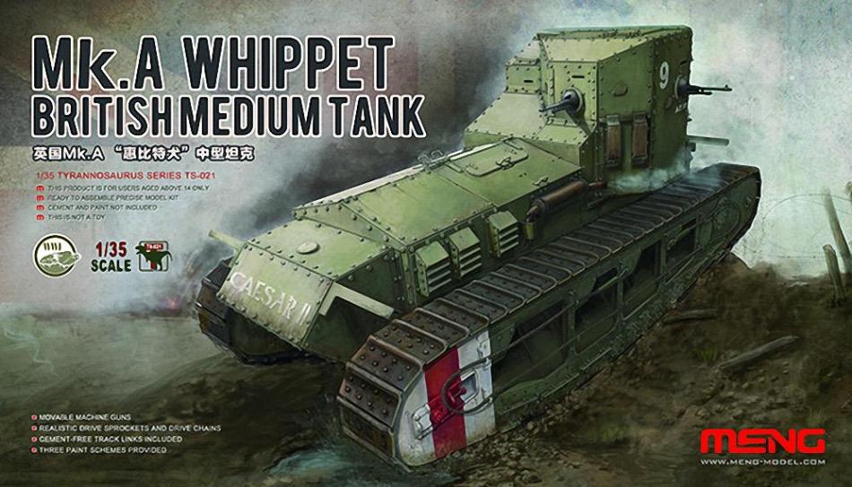 Meng TS-021 1/35 British Medium Tank Mk A Whippet - BlackMike Models