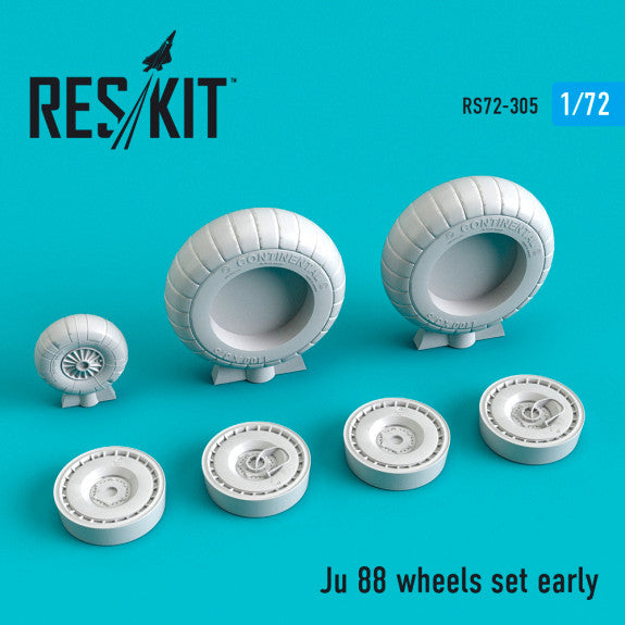 ResKit RS72-305 1/72 Junkers Ju-88 early type wheels set