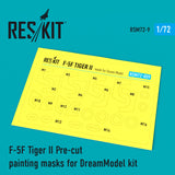 ResKit RSM72-09 1/72 F-5F Tiger II painting mask set for DreamModel kit
