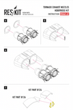 ResKit RSU48-63 1/48 Tornado exhaust nozzles for Hobby Boss kits instruction sheet 2