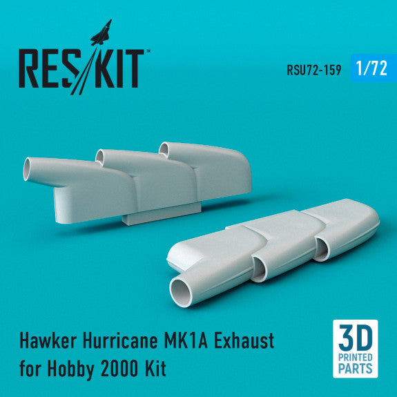ResKit RSU72-159 1/72 Hawker Hurricane Mk1a exhaust for Hasegawa/Hobby 2000 kits