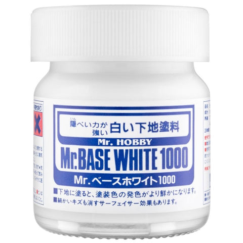 Mr Hobby, Mr Base White 1000 40ml - BlackMike Models