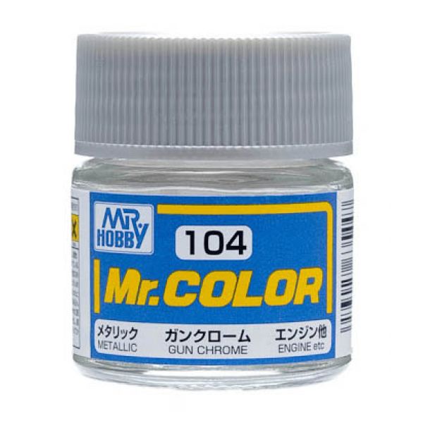 Mr Color C104 Gun Chrome Metallic acrylic paint 10ml - BlackMike Models