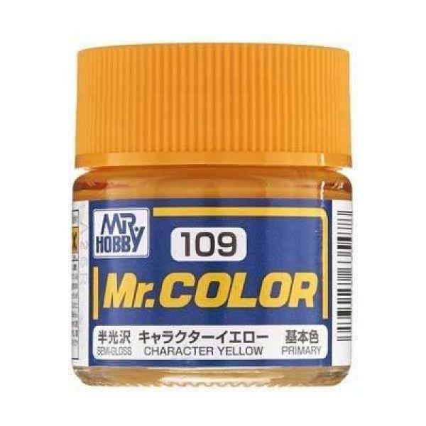 Mr Color C109 Character Yellow Semi Gloss acrylic paint 10ml - BlackMike Models