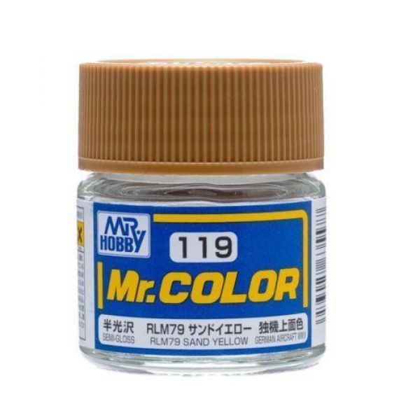 Mr Color C119 RLM79 Sand Yellow Semi Gloss acrylic paint 10ml - BlackMike Models