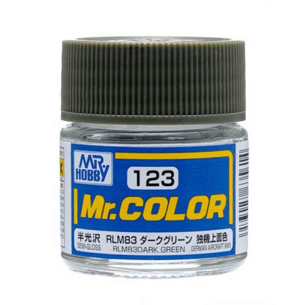 Mr Color C123 RLM83 Dark Green Semi Gloss acrylic paint 10ml - BlackMike Models