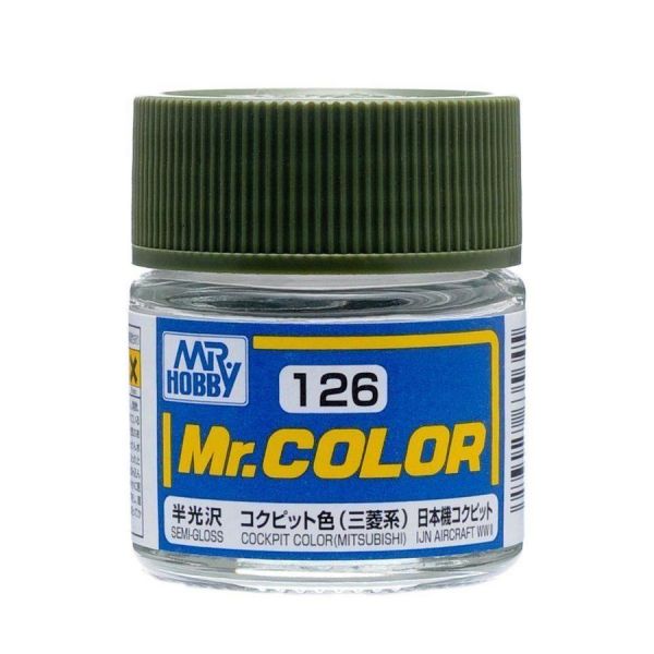 Mr Color C126 Cockpit Colour (Mitsubishi) Semi Gloss acrylic paint 10ml - BlackMike Models