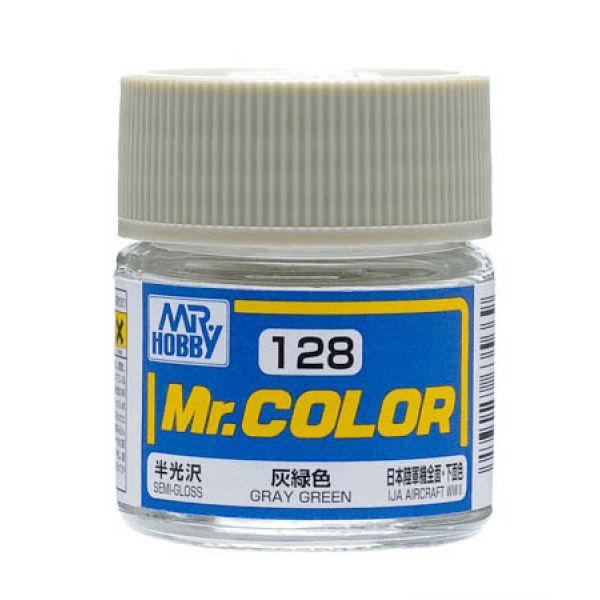 Mr Color C128 Gary Green Semi Gloss acrylic paint 10ml - BlackMike Models