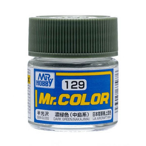 Mr Color C129 Dark Green (Nakajima) Semi Gloss acrylic paint 10ml - BlackMike Models