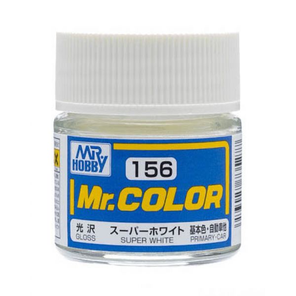 Mr Color C156 Super White Gloss acrylic paint 10ml - BlackMike Models