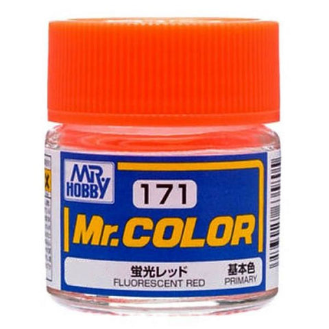 Mr Color C171 Fluorescent Red acrylic paint 10ml - BlackMike Models