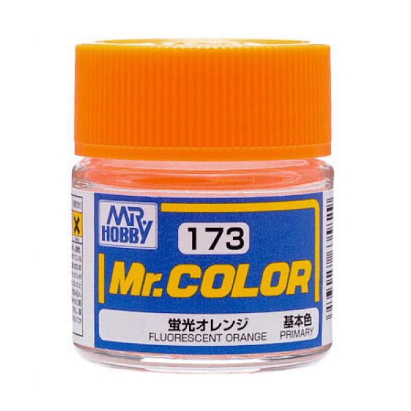 Mr Color C173 Fluorescent Orange acrylic paint 10ml - BlackMike Models