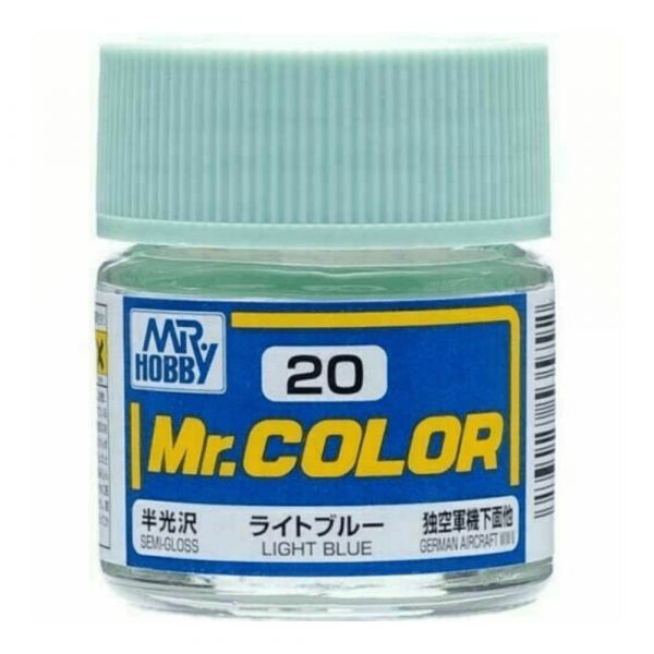 Mr Color C20 Light Blue Semi Gloss acrylic paint 10ml - BlackMike Models
