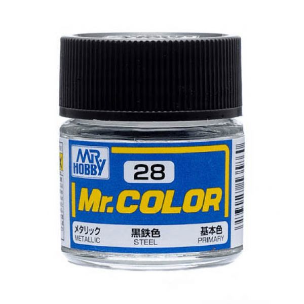 Mr Color C28 Steel Metallic acrylic paint 10ml - BlackMike Models