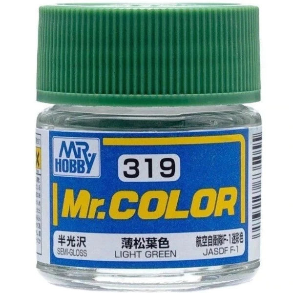 Mr Color C319 Light Green semi gloss acrylic paint 10ml - BlackMike Models