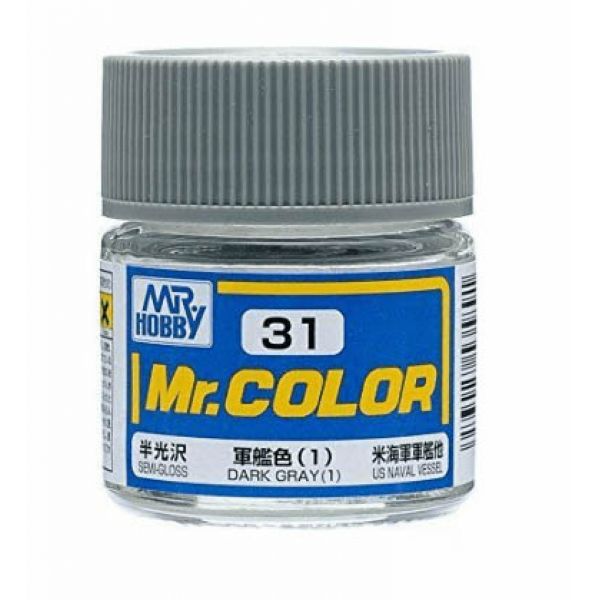 Mr Color C31 Dark Gray (1) Semi Gloss acrylic paint 10ml - BlackMike Models