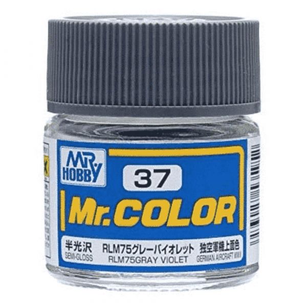 Mr Color C37 RLM75 Gray Violet Semi Gloss acrylic paint 10ml - BlackMike Models