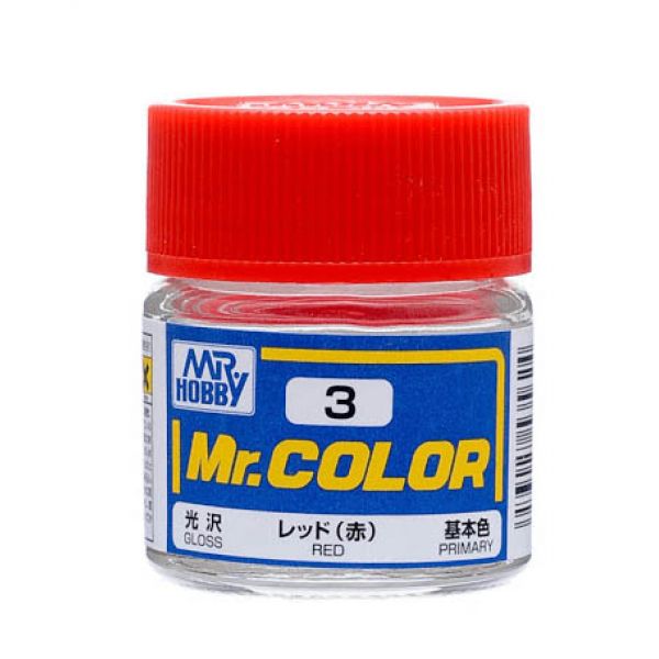 Mr Color C3 Red Gloss acrylic paint 10ml - BlackMike Models