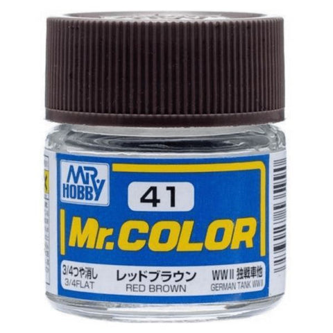 Mr Color C41 Red Brown 3/4flat acrylic paint 10ml - BlackMike Models