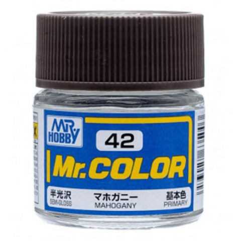 Mr Color C42 Mahogany Semi Gloss acrylic paint 10ml - BlackMike Models