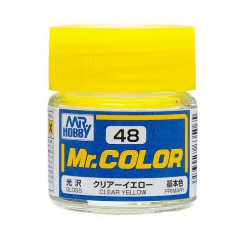 Mr Color C48 Clear Yellow Gloss acrylic paint 10ml - BlackMike Models