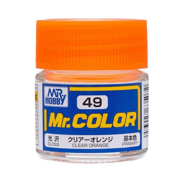 Mr Color C49 Clear Orange Gloss acrylic paint 10ml - BlackMike Models