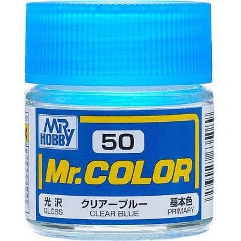 Mr Color C50 Clear Blue Gloss acrylic paint 10ml - BlackMike Models