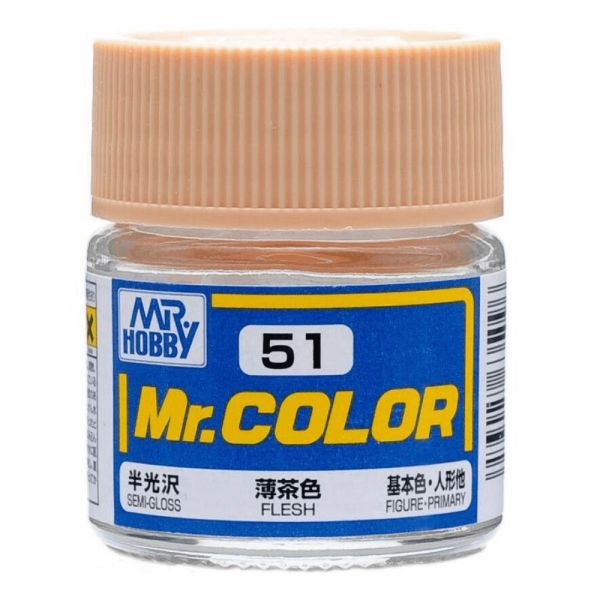 Mr Color C51 Flesh Semi Gloss acrylic paint 10ml - BlackMike Models