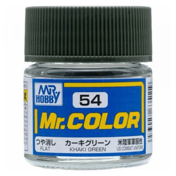 Mr Color C54 Khaki Green Flat acrylic paint 10ml - BlackMike Models