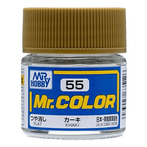Mr Color C55 Khaki flat acrylic paint 10ml - BlackMike Models