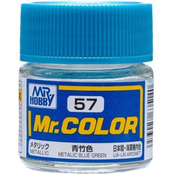 Mr Color C57 Metallic Blue Green acrylic paint 10ml - BlackMike Models