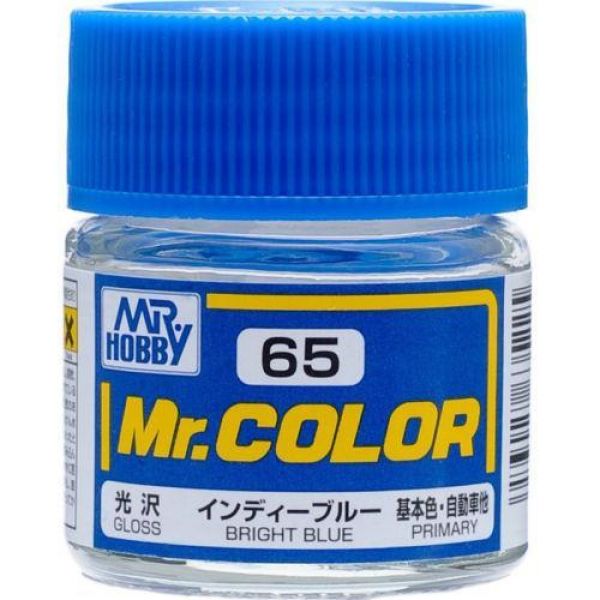 Mr Color C65 Bright Blue Gloss acrylic paint 10ml - BlackMike Models