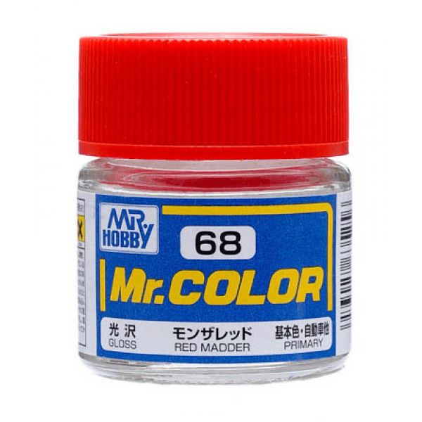 Mr Color C68 Madder Red Gloss acrylic paint 10ml - BlackMike Models