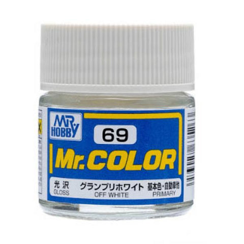 Mr Color C69 Off White Gloss acrylic paint 10ml - BlackMike Models