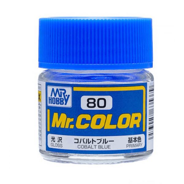 Mr Color C80 Cobalt Blue Gloss acrylic paint 10ml - BlackMike Models