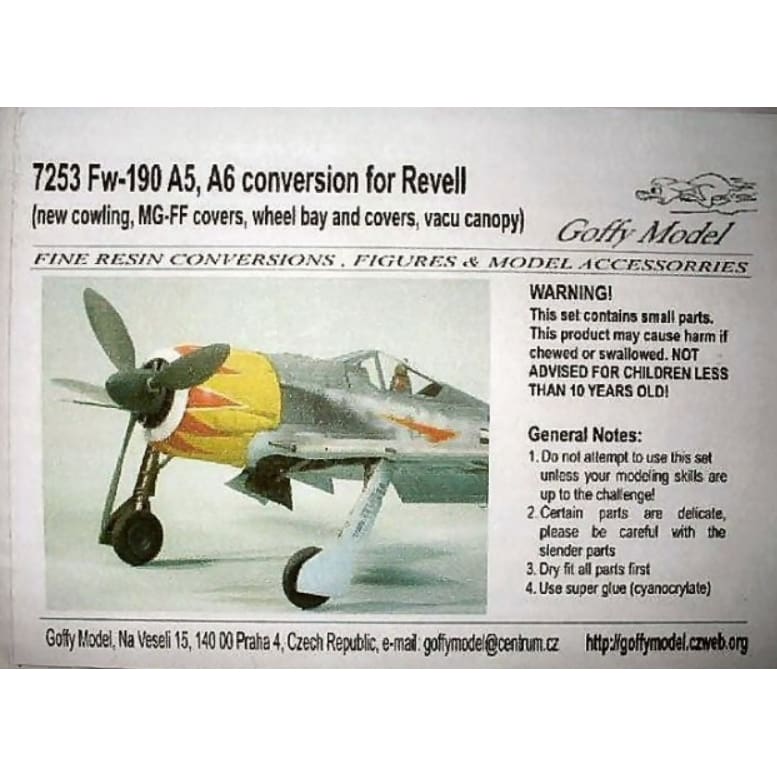 Goffy Model 7253 1/72 Focke Wulf Fw190A5/A6 Conversion Set - BlackMike Models