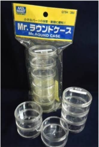 Mr Hobby GT84 Mr Round Case stackable storage cases - BlackMike Models