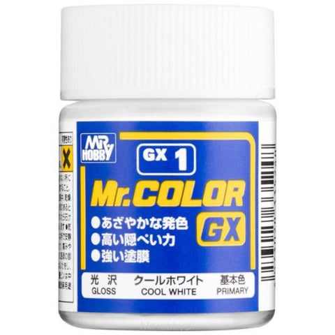 Mr Hobby, Mr Color GX1 Cool White Gloss paint 18ml - BlackMike Models