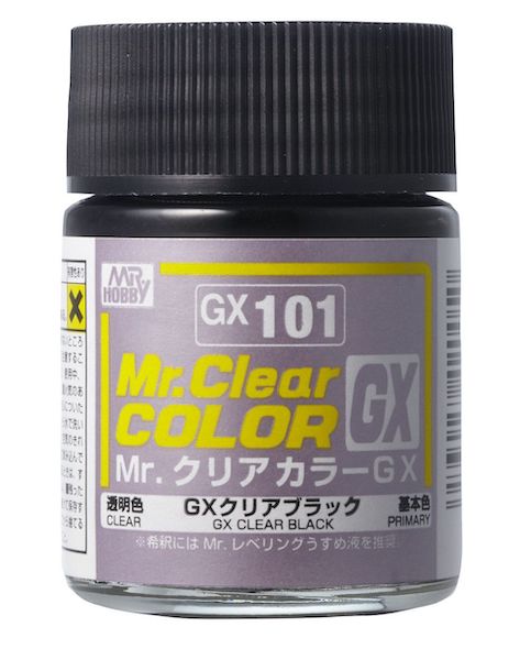 Mr Clear Color GX101 Clear Black 18ml - BlackMike Models