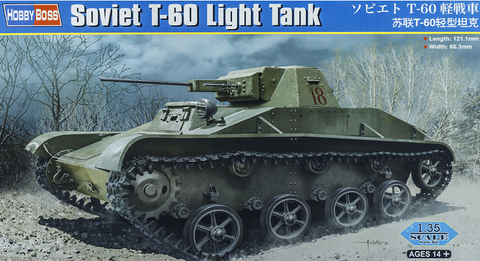 Hobby Boss 84555 1/35 scale Soviet T-60 Light Tank kit - BlackMike Models