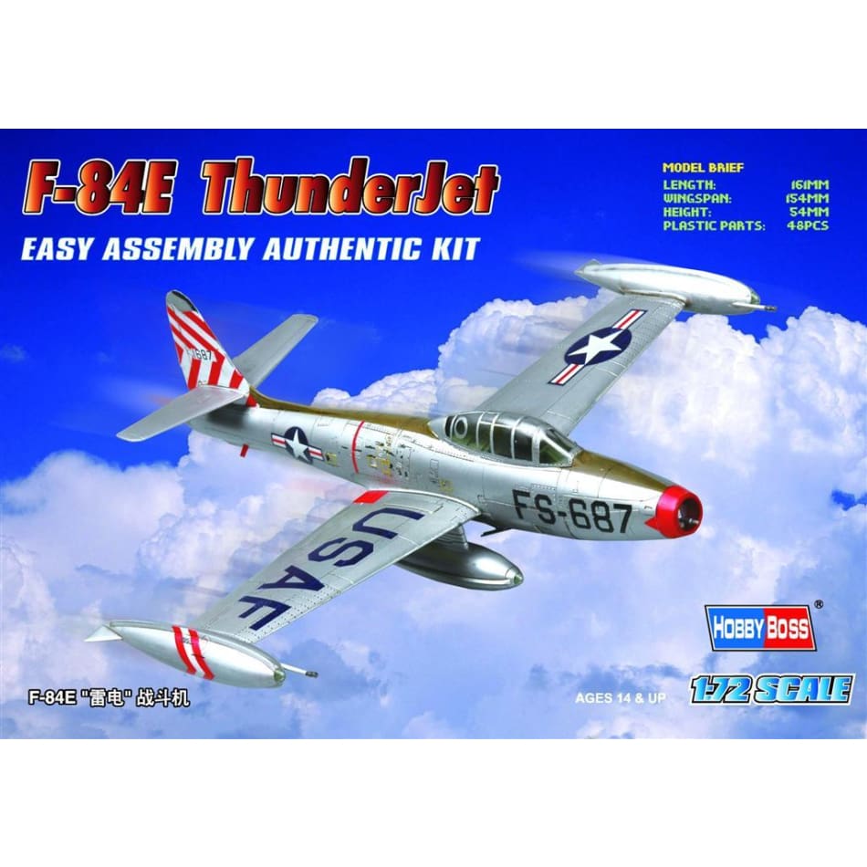 Hobby Boss 80246 1/72 F-84E Thunderjet Easy Assembly kit - BlackMike Models