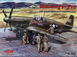ICM48125 1/48 scale P-51B Mustang plastic model kit box- BlackMike Models