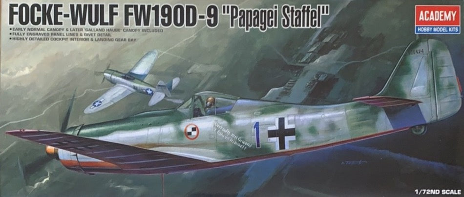 Academy 1611 1/72 scale Focke Wulf Fw190D-9 Papagei Staffel kit - BlackMike Models