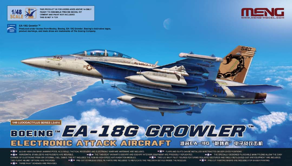 Meng LS-014 1/48 scale Boeing EA-18G Growler kit - BlackMike Models