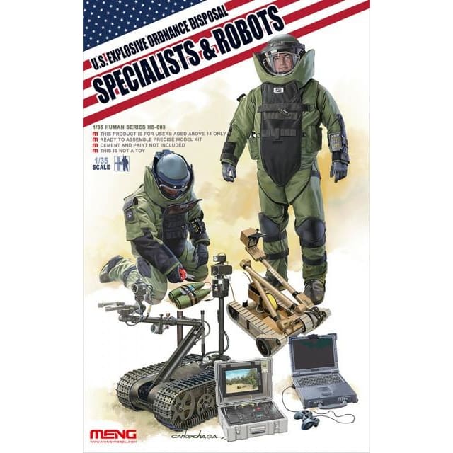 Meng HS-003 1/35 US Explosive Ordnance Disposal Specialists & Robots - BlackMike Models