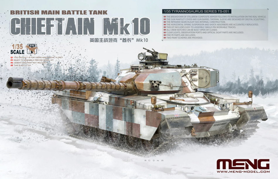Meng TS-051 1/35 scale British Main Battle Tank Chieftain Mk10 - BlackMike Models