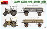 Miniart 35314 1/35 scale German Tractor D8506 & Trailer with crew 5 - BlackMike Models